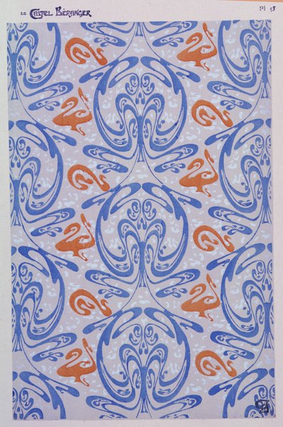 Decoraciones para el Castel Beranger, París, 1894-8, lámina 53 de Le Castel Beranger por Hector Guimard, 1898 de Hector Guimard